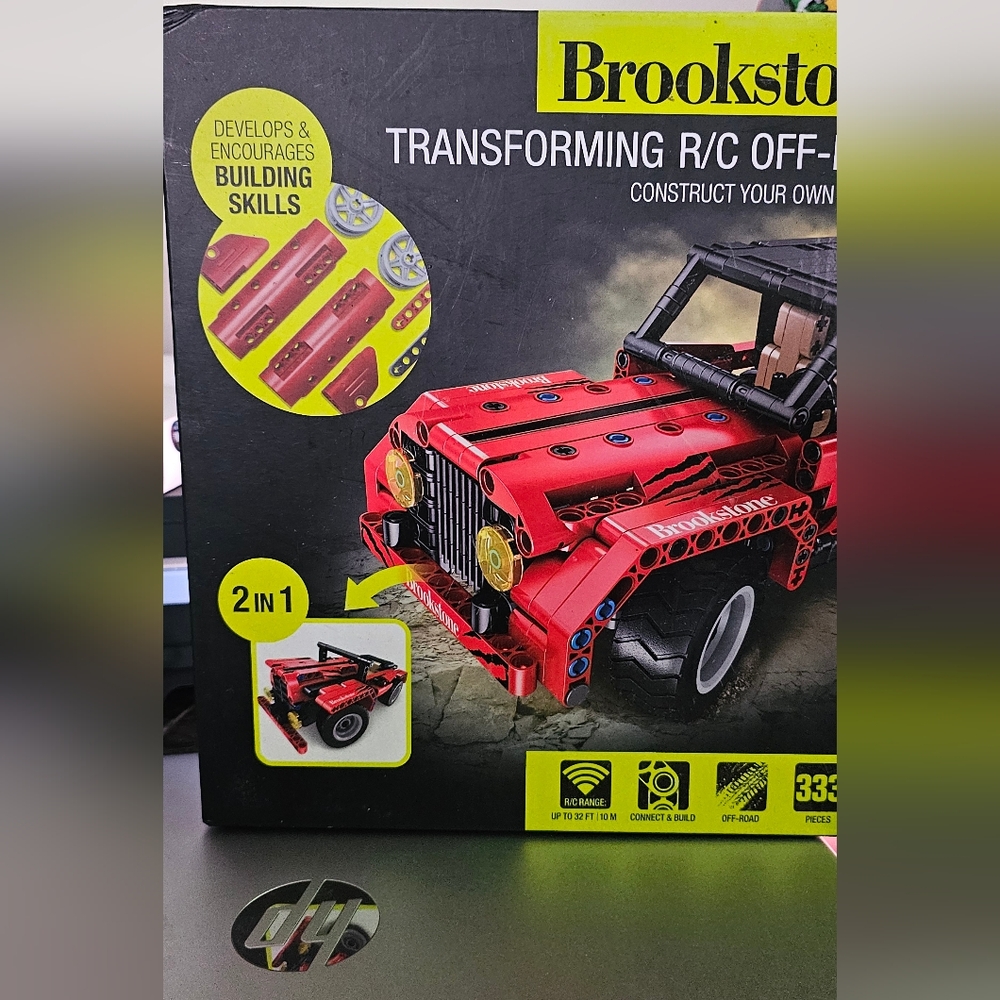 Brookstone DIY RC Car 2-In-1 Remote Control Car Kit